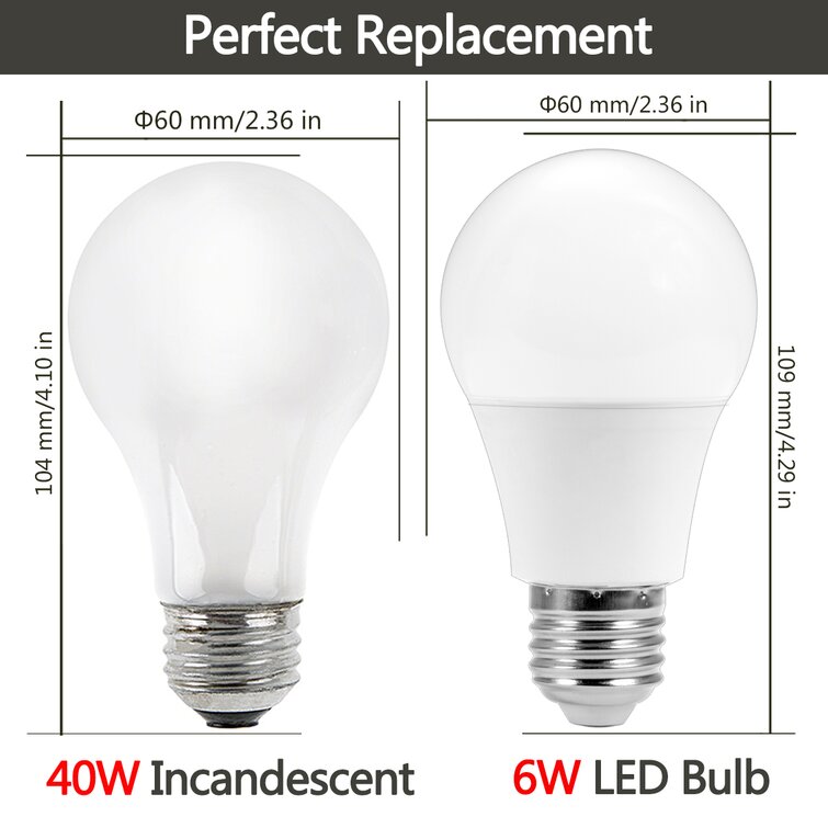 LOHASLED 40 Watt Equivalent A19 E26 Medium Standard LED Bulb